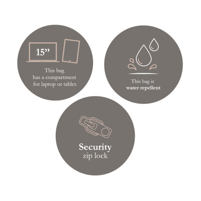 Charm London batoh BUCKINGHAM 40x28x13 cm, grey, 15 litrů