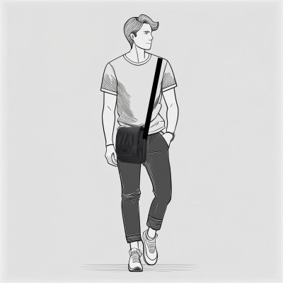 Enrico Benetti pánská taška SALFORD 18x6x20 cm black