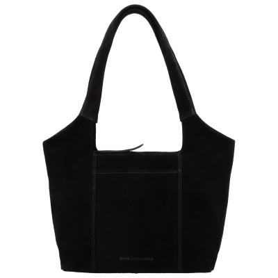 BRAZOS 36x24x10cm, BLACK, kožená kabelka Hide&Stitches