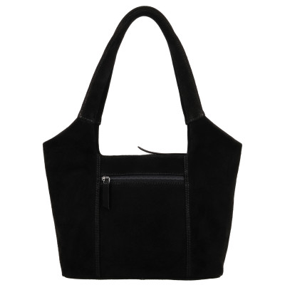 BRAZOS 36x24x10cm, BLACK, kožená kabelka Hide&Stitches