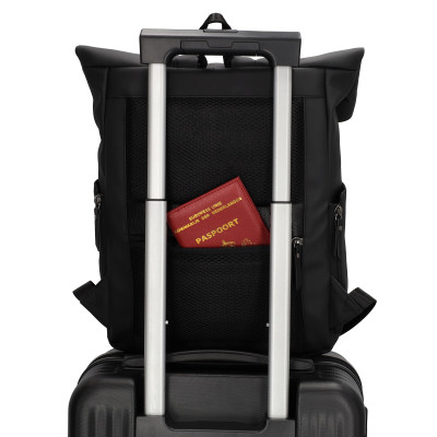 Beagles batoh NARA roll M 13.5" 36x27x12 cm, BLACK, 10 litrů