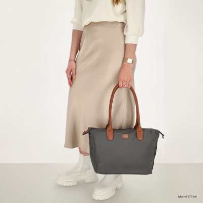 BUCKINGHAM shopper 42x25x15 cm, grey, kabelka Charm London