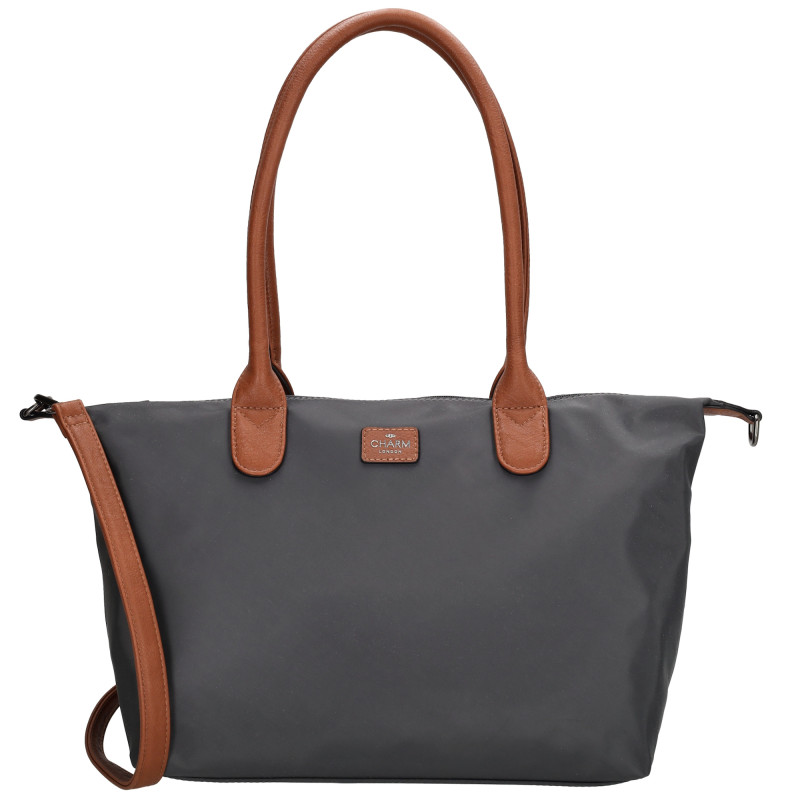 BUCKINGHAM shopper 42x25x15 cm, grey, kabelka Charm London