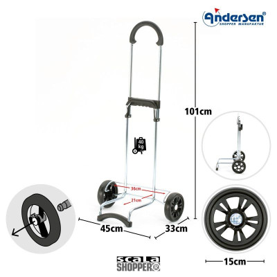 Scala Shopper HERA RED, nákupní taška na kolečkách Andersen Shopper