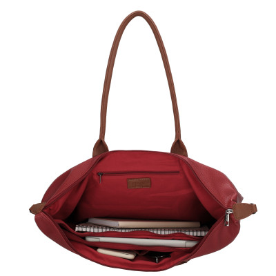 Charm London BUCKINGHAM  business taška 51x33x14 cm, WINE RED PU