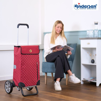 Alustar Shopper SOFIA RED, nákupní taška na kolečkách Andersen Shopper