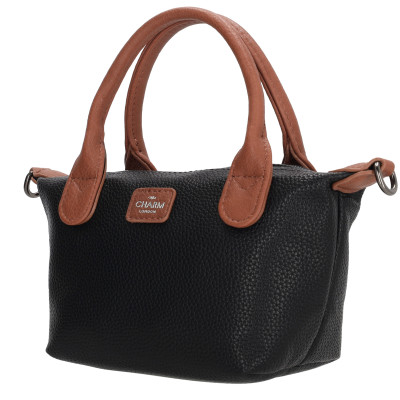 BUCKINGHAM PALACE kabelka 20x13 cm, Black Cognac PU, kabelka Charm London