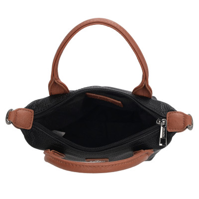 BUCKINGHAM PALACE kabelka 20x13 cm, Black Cognac PU, kabelka Charm London