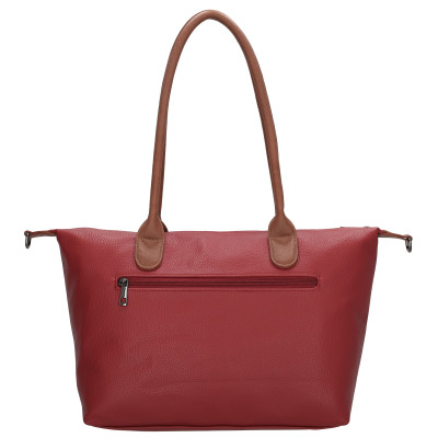 BUCKINGHAM shopper 42x25x15 cm, Wine Red, kabelka Charm London, polyuretan