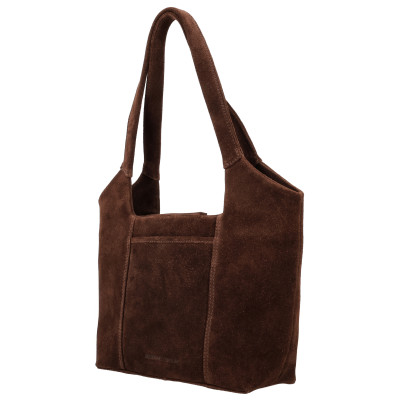 BRAZOS 36x24x10cm, dark brown, kožená kabelka Hide&Stitches