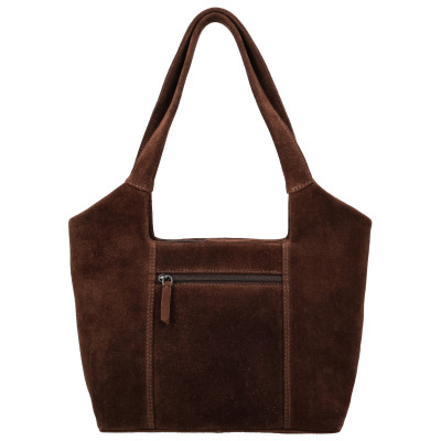 BRAZOS 36x24x10cm, dark brown, kožená kabelka Hide&Stitches