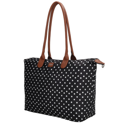 BUCKINGHAM bussines 51x33x14 cm, Dots White-Black, kabelka Charm London