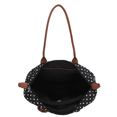 BUCKINGHAM bussines 51x33x14 cm, Dots White-Black, kabelka Charm London