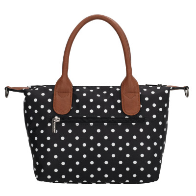 BUCKINGHAM kabelka 30x20x11 cm, Dots White-Black, kabelka Charm London