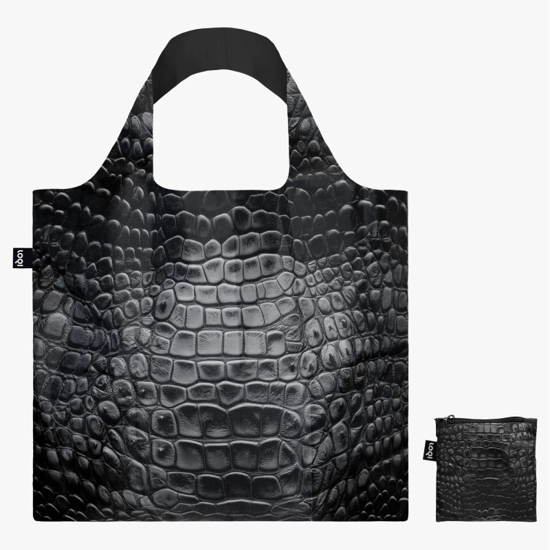 CROCODILE Black taška LOQI Recycled Bag