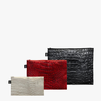 3 taštičky CROCODILE Zip Pockets LOQI