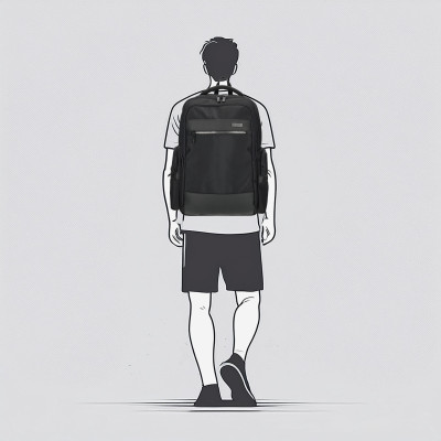 SALFORD 29x15x46 cm black, batoh Enrico Benetti