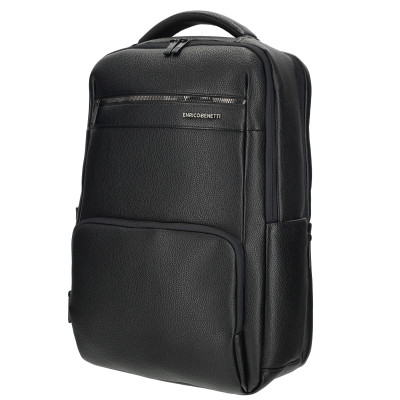 SIENA 30x17x43 cm black PU, batoh Enrico Benetti