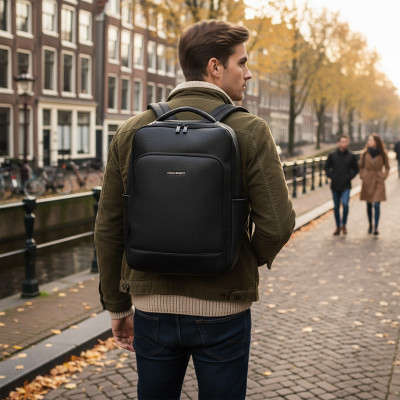 SIENA 30x17x40 cm black, batoh Enrico Benetti