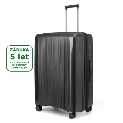 HALO velký kufr 105-117 litrů, InstantBLACK, EPIC - záruka na skořepinu 5 let i proti rozbití dopravcem