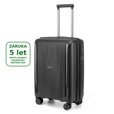 HALO 55 cm kabinový kufr 40-45 litrů, InstantBLACK, EPIC - záruka na skořepinu 5 let i proti rozbití dopravcem