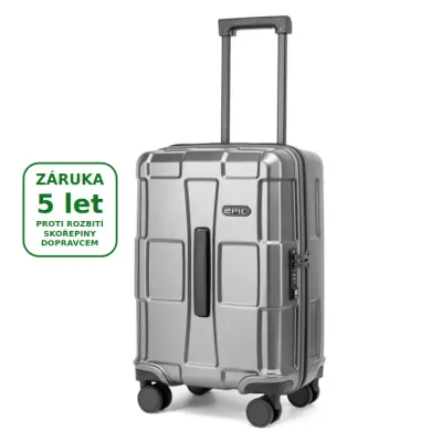 Epic CRATE TRUNKS 55 cm kabinový kufr StealthGREY - záruka na skořepinu 5 let i proti rozbití dopravcem
