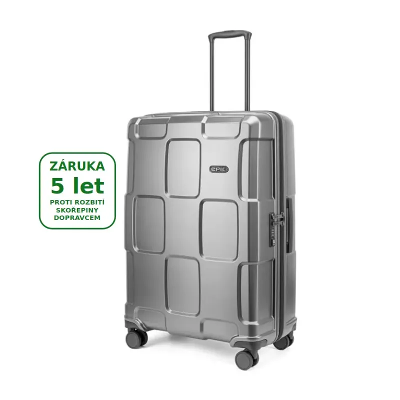 CRATE SOLIDS 75 cm, velký kufr, stealthGREY, EPIC - záruka na skořepinu 5 let i proti rozbití dopravcem