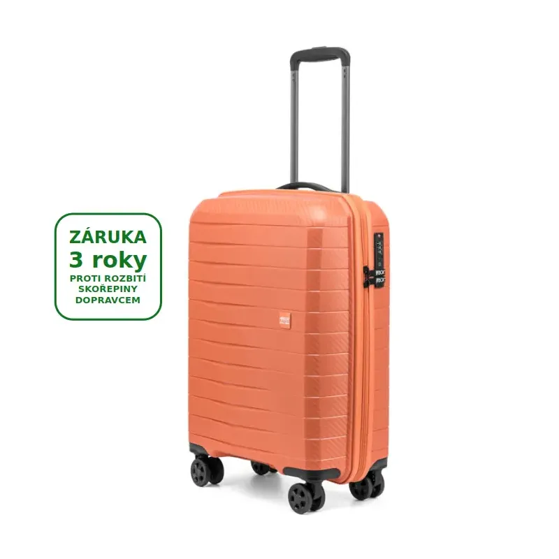 AIRBOX AZ18 55cm, kabinový kufr ORANGE - záruka na skořepinu 3 roky i proti rozbití dopravcem