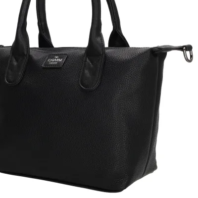 BUCKINGHAM PALACE kabelka 30x20x11 cm, BLACK PU, kabelka Charm London