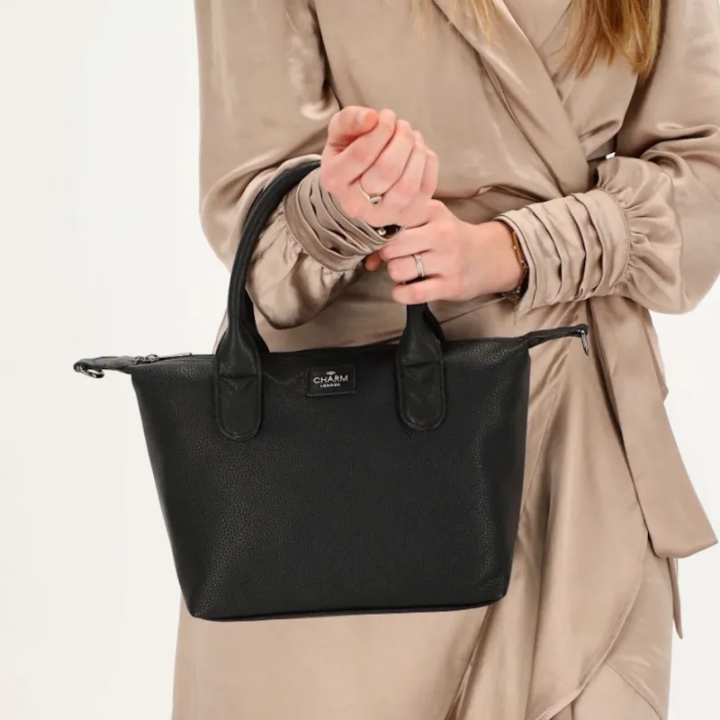 BUCKINGHAM PALACE kabelka 30x20x11 cm, BLACK PU, kabelka Charm London