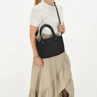 BUCKINGHAM MONO kabelka 30x20x11 cm, BLACK, kabelka Charm London