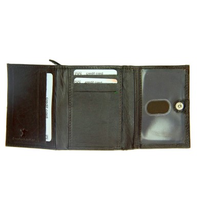 FH serie Dark Brown, kůže / leather, peněženka Double-D