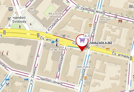 MAPA ZAVAZADLA PRAHA 6